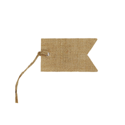 Jute zwaluwstaart labels